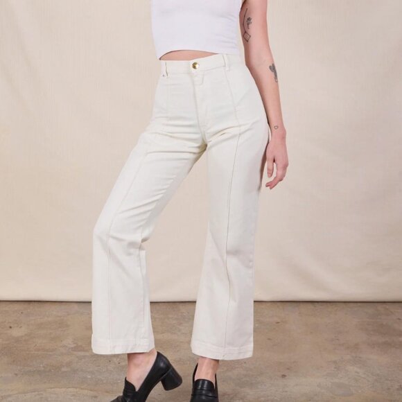 Big Bud Press Vintage White Petite Small Western Pants - Picture 1 of 4
